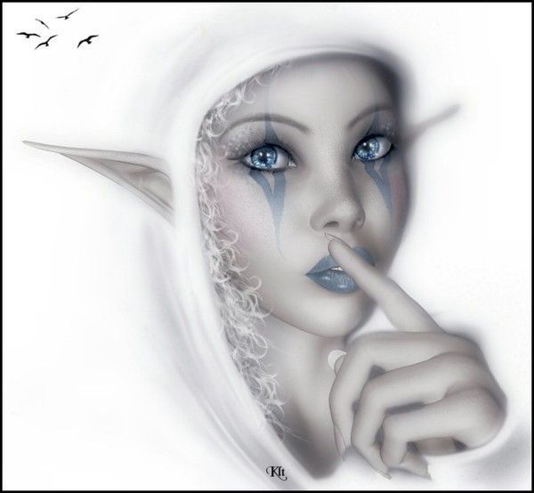 Blanc ... Belle image  .. elfe