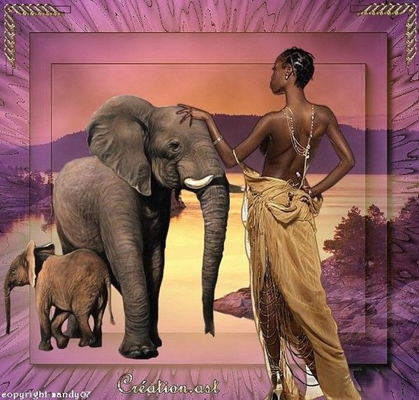 Afrique  ... Belle image chez mon amie Sandy