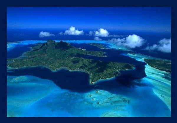 Bleu  ... paysage  .. Bora Bora