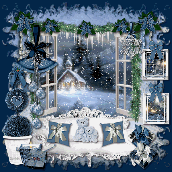 Noël .. en bleu  .... Belle image