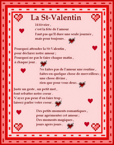 Amour  ... la saint valentin