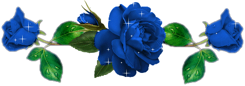 Bleu ... barre roses