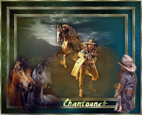 Chevaux .. et  Cowboy  ...