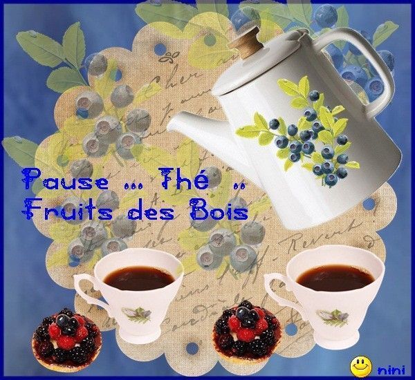 Pause .. thé .. fruits des bois  :-))))))))))))))